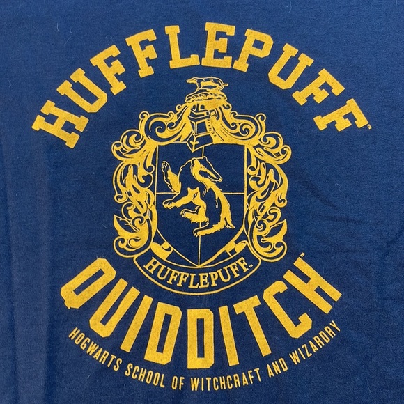 Harry Potter Hufflepuff Quidditch Mens Hogwarts T-Shirt X29-21 - Picture 3 of 5